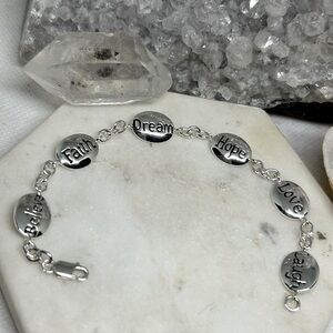 Silver Inspirational Charm Bracelet 925